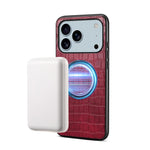 Custodia magnetica per telefono Denior A09 in PU effetto coccodrillo., For iPhone 17 Pro Max, For iPhone 17 Pro