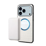 Custodia magnetica per telefono Denior A09 in PU effetto coccodrillo., For iPhone 17 Pro Max, For iPhone 17 Pro