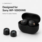 Kit di 3 paia di inserti auricolari in silicone di ricambio XDcase, taglie S/M/L, For Sony WF-1000XM6 / XM5 / XM4