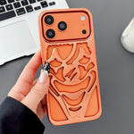 Custodia per telefono in TPU con effetto traforato e dissipazione del calore, a forma di clown, con rivestimento galvanico., For iPhone 17 Pro Max, For iPhone 17 Pro, For iPhone 17