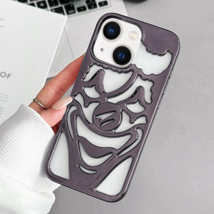 Custodia per telefono in TPU con effetto traforato e dissipazione del calore, a forma di clown, con rivestimento galvanico., For iPhone 14, For iPhone 14 Pro, For iPhone 14 Pro Max