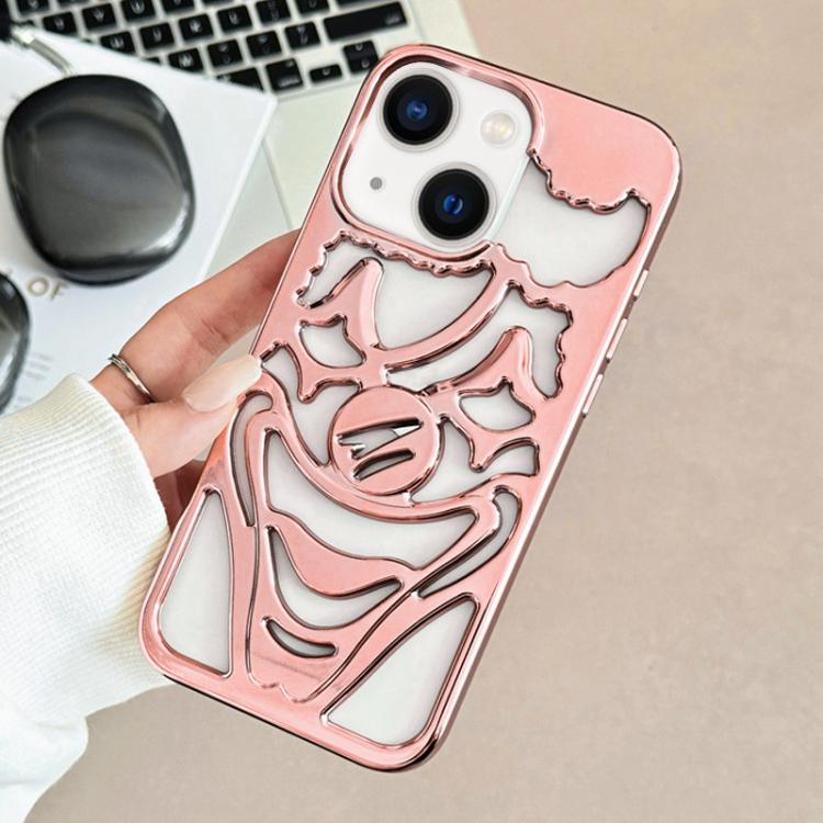 Custodia per telefono in TPU con effetto traforato e dissipazione del calore, a forma di clown, con rivestimento galvanico., For iPhone 14, For iPhone 14 Pro, For iPhone 14 Pro Max