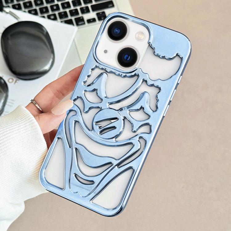 Custodia per telefono in TPU con effetto traforato e dissipazione del calore, a forma di clown, con rivestimento galvanico., For iPhone 14, For iPhone 14 Pro, For iPhone 14 Pro Max