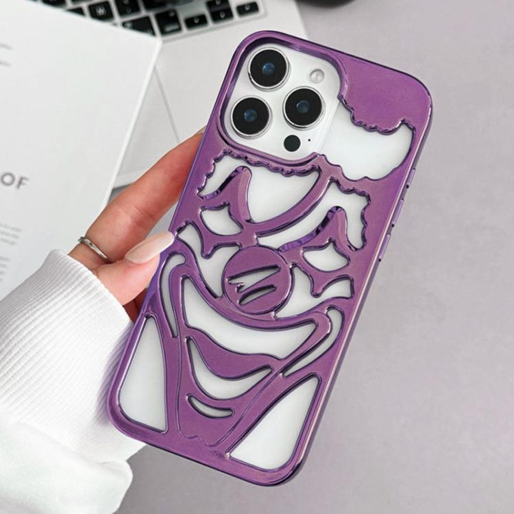 Custodia per telefono in TPU con effetto traforato e dissipazione del calore, a forma di clown, con rivestimento galvanico., For iPhone 14, For iPhone 14 Pro, For iPhone 14 Pro Max