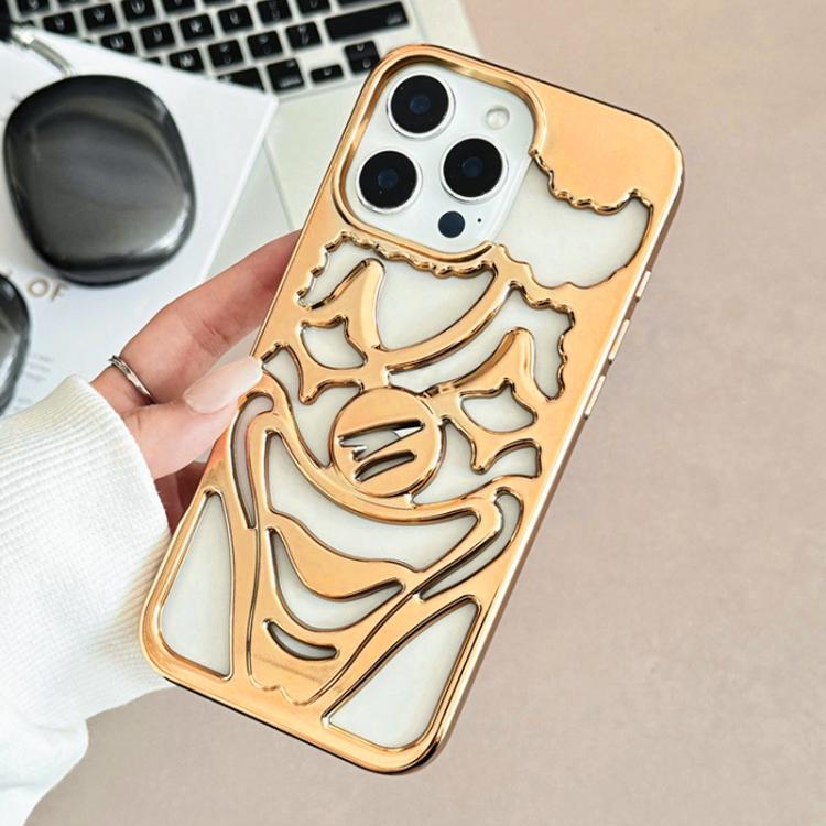 Custodia per telefono in TPU con effetto traforato e dissipazione del calore, a forma di clown, con rivestimento galvanico., For iPhone 14, For iPhone 14 Pro, For iPhone 14 Pro Max