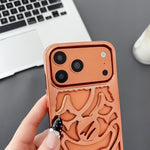 Custodia per telefono in TPU con effetto traforato e dissipazione del calore, a forma di clown, con rivestimento galvanico., For iPhone 16 Pro Max, For iPhone 16 Pro, For iPhone 16