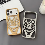 Custodia per telefono in TPU con effetto traforato e dissipazione del calore, a forma di clown, con rivestimento galvanico., For iPhone 15 Pro Max, For iPhone 15 Pro, For iPhone 15