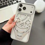 Custodia per telefono in TPU con effetto spruzzo d'olio e clown traforato per la dissipazione del calore., For iPhone 17 Pro Max, For iPhone 17 Pro, For iPhone 17
