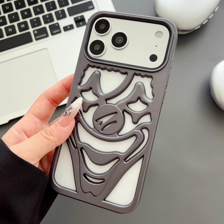 Custodia per telefono in TPU con effetto spruzzo d'olio e clown traforato per la dissipazione del calore., For iPhone 17 Pro Max, For iPhone 17 Pro, For iPhone 17