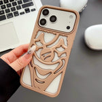 Custodia per telefono in TPU con effetto spruzzo d'olio e clown traforato per la dissipazione del calore., For iPhone 17 Pro Max, For iPhone 17 Pro, For iPhone 17