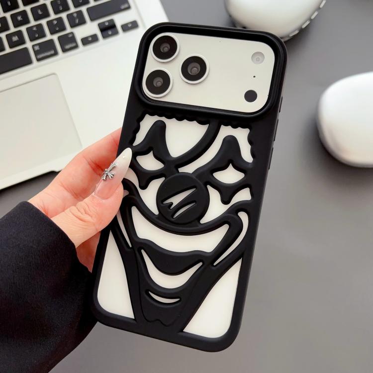 Custodia per telefono in TPU con effetto spruzzo d'olio e clown traforato per la dissipazione del calore., For iPhone 17 Pro Max, For iPhone 17 Pro, For iPhone 17