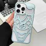 Custodia per telefono in TPU con effetto spruzzo d'olio e clown traforato per la dissipazione del calore., For iPhone 16 Pro Max, For iPhone 16 Pro, For iPhone 16