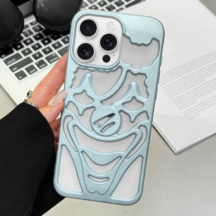 Custodia per telefono in TPU con effetto spruzzo d'olio e clown traforato per la dissipazione del calore., For iPhone 16 Pro Max, For iPhone 16 Pro, For iPhone 16