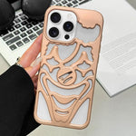 Custodia per telefono in TPU con effetto spruzzo d'olio e clown traforato per la dissipazione del calore., For iPhone 16 Pro Max, For iPhone 16 Pro, For iPhone 16