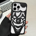Custodia per telefono in TPU con effetto spruzzo d'olio e clown traforato per la dissipazione del calore., For iPhone 16 Pro Max, For iPhone 16 Pro, For iPhone 16