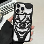 Custodia per telefono in TPU con effetto spruzzo d'olio e clown traforato per la dissipazione del calore., For iPhone 15 Pro Max, For iPhone 15 Pro, For iPhone 15