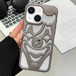 Custodia per telefono in TPU con effetto spruzzo d'olio e clown traforato per la dissipazione del calore., For iPhone 15 Pro Max, For iPhone 15 Pro, For iPhone 15