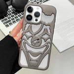 Custodia per telefono in TPU con effetto spruzzo d'olio e clown traforato per la dissipazione del calore., For iPhone 14, For iPhone 14 Pro, For iPhone 14 Pro Max