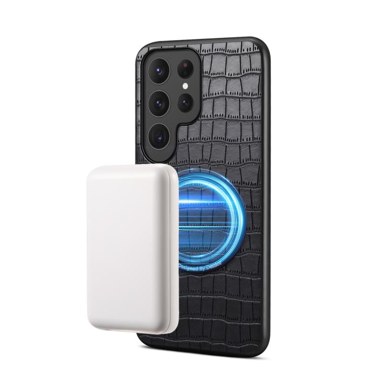 Custodia magnetica per telefono Denior A09 in PU effetto coccodrillo., For Samsung Galaxy S26 Ultra 5G, For Samsung Galaxy S25 Ultra 5G