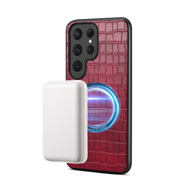 Custodia magnetica per telefono Denior A09 in PU effetto coccodrillo., For Samsung Galaxy S26 Ultra 5G, For Samsung Galaxy S25 Ultra 5G