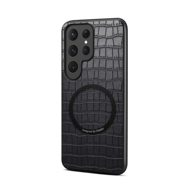 Custodia magnetica per telefono Denior A09 in PU effetto coccodrillo., For Samsung Galaxy S26 Ultra 5G, For Samsung Galaxy S25 Ultra 5G