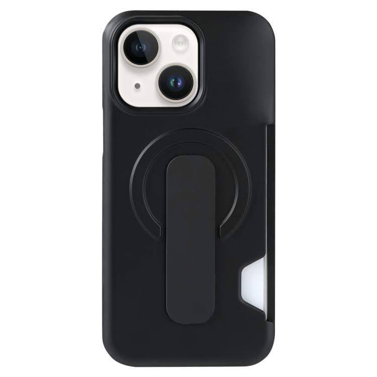 Custodia magnetica per telefono con scomparto per carte e finitura effetto pelle., For iPhone 14 Pro Max, For iPhone 13