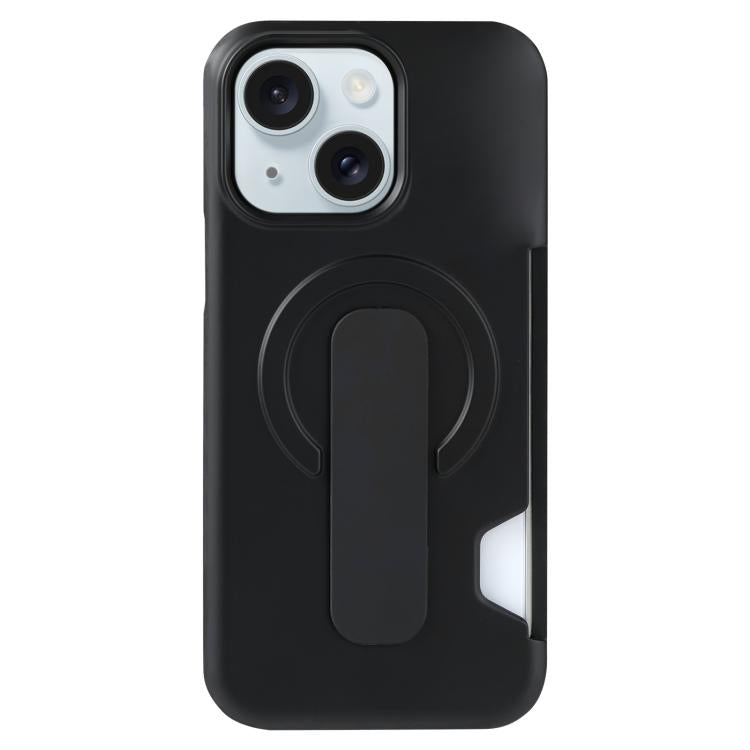 Custodia magnetica per telefono con scomparto per carte e finitura effetto pelle., For iPhone 15 Pro, For iPhone 15, For iPhone 14, For iPhone 14 Pro