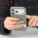 Custodia magnetica per telefono con scomparto per carte e finitura effetto pelle., For iPhone 14 Pro Max, For iPhone 13