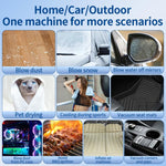Mini ventilatore portatile F2 con motore brushless e display digitale.