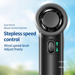 Mini ventilatore portatile F2 con motore brushless e display digitale.