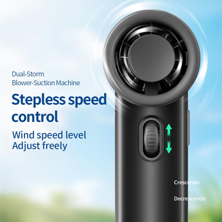 Mini ventilatore portatile F2 con motore brushless e display digitale.