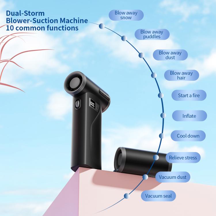 F2 Handheld Brushless Motor Mini Fan with Digital Display