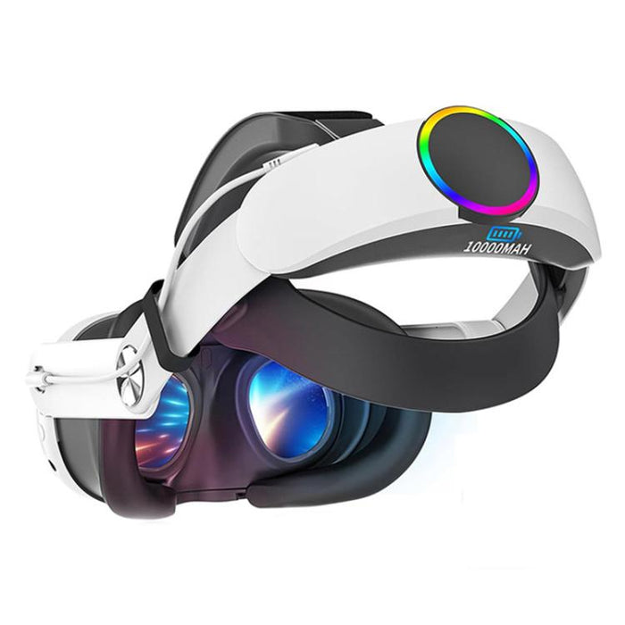 Fascia per la testa VR WG38 con batteria da 1000 mAh, RGB Ver. For Meta Quest 3 / 3S, Magnetic Ver. For Meta Quest 3 / 3S, RGB Ver. For Meta Quest 2, For Meta Quest 2