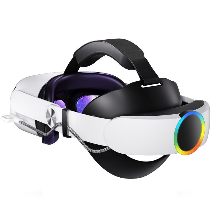 Fascia per la testa VR WG38 con batteria da 1000 mAh, RGB Ver. For Meta Quest 3 / 3S, Magnetic Ver. For Meta Quest 3 / 3S, RGB Ver. For Meta Quest 2, For Meta Quest 2