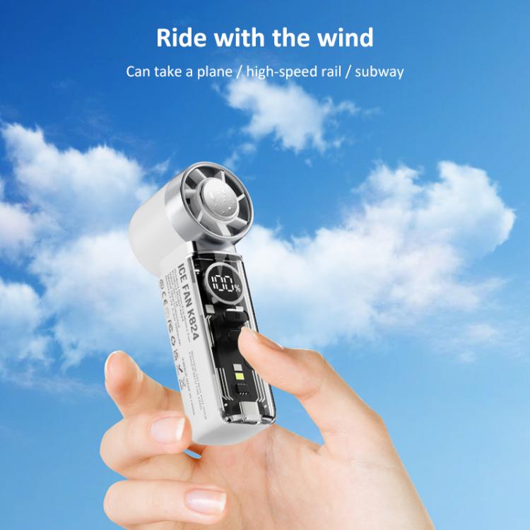 Mini ventilatore portatile ad alta velocità K824 a turbina eolica concentrata