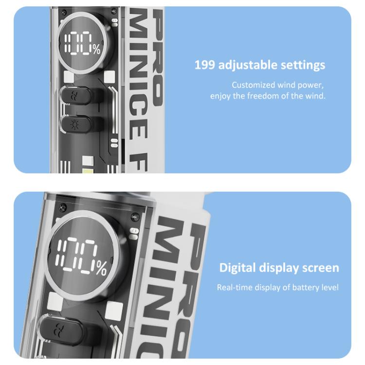 Mini ventilatore portatile ad alta velocità K824 a turbina eolica concentrata