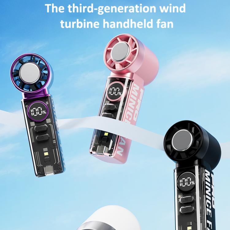 Mini ventilatore portatile ad alta velocità K824 a turbina eolica concentrata