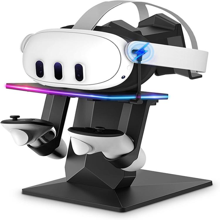 Supporto per display VR con illuminazione RGB fredda WG67, For Meta Quest 2 / 3 / 3S