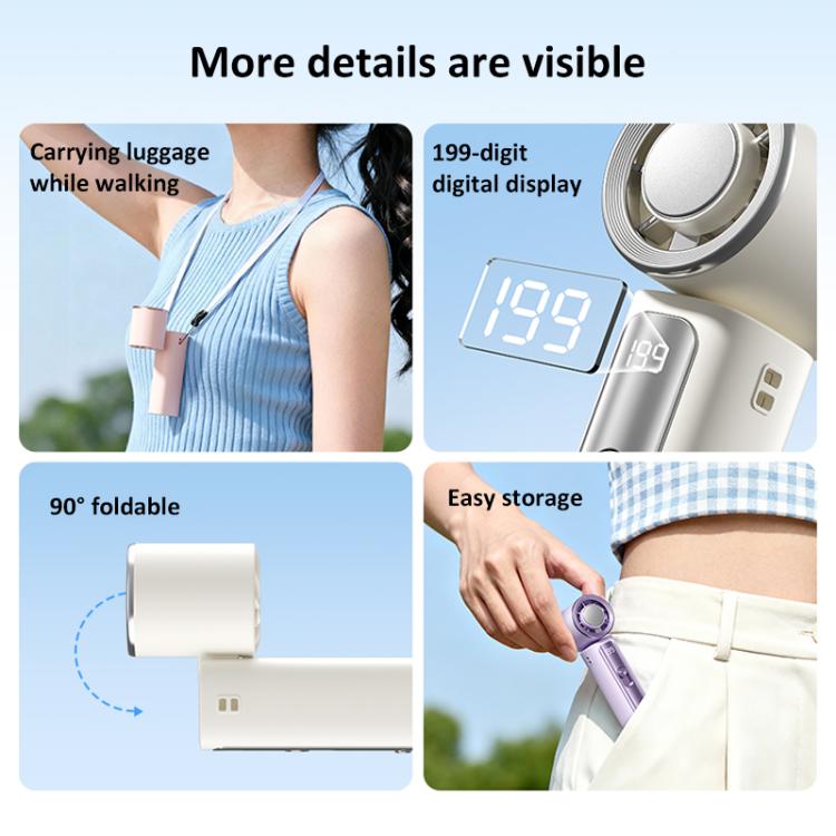 Mini ventilatore portatile Y33 con display digitale