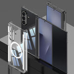 Custodia per telefono GKK pieghevole trasparente con cerniera magnetica e copertura completa, For Samsung Galaxy Z TriFold