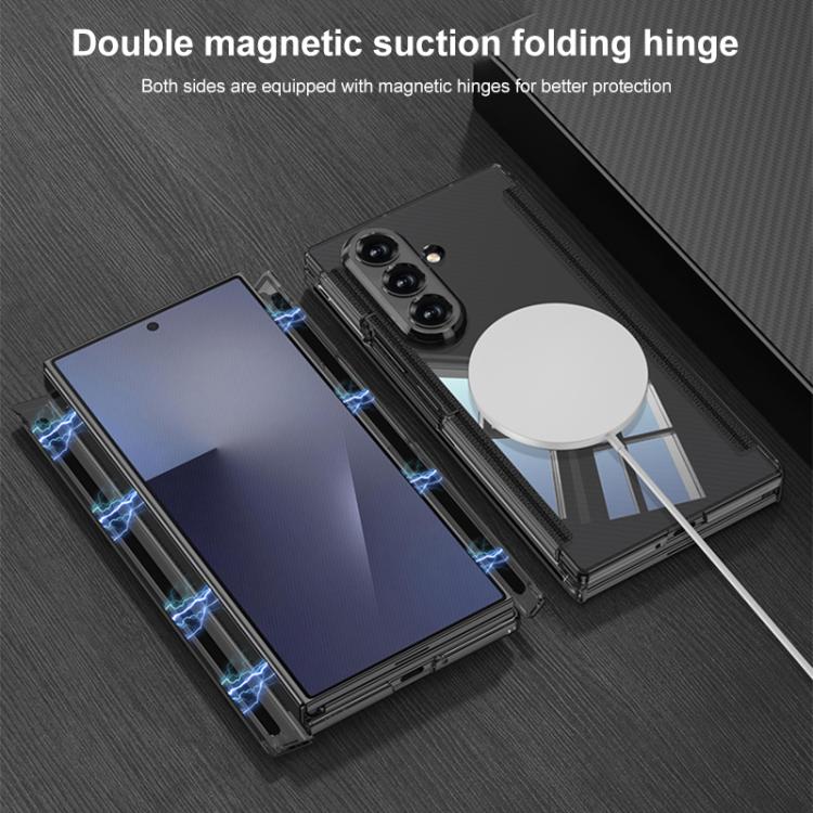 Custodia per telefono GKK pieghevole trasparente con cerniera magnetica e copertura completa, For Samsung Galaxy Z TriFold