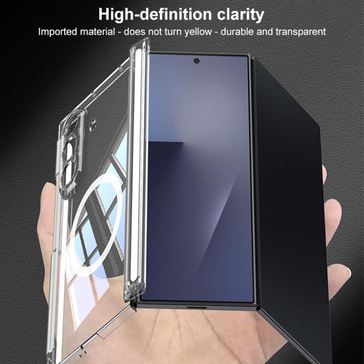 Custodia per telefono GKK pieghevole trasparente con cerniera magnetica e copertura completa, For Samsung Galaxy Z TriFold