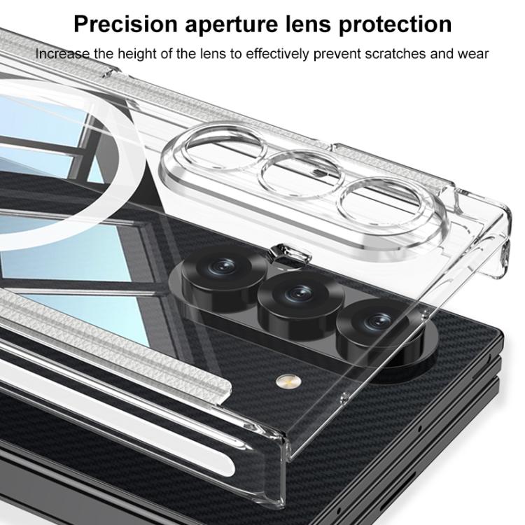 Custodia per telefono GKK pieghevole trasparente con cerniera magnetica e copertura completa, For Samsung Galaxy Z TriFold