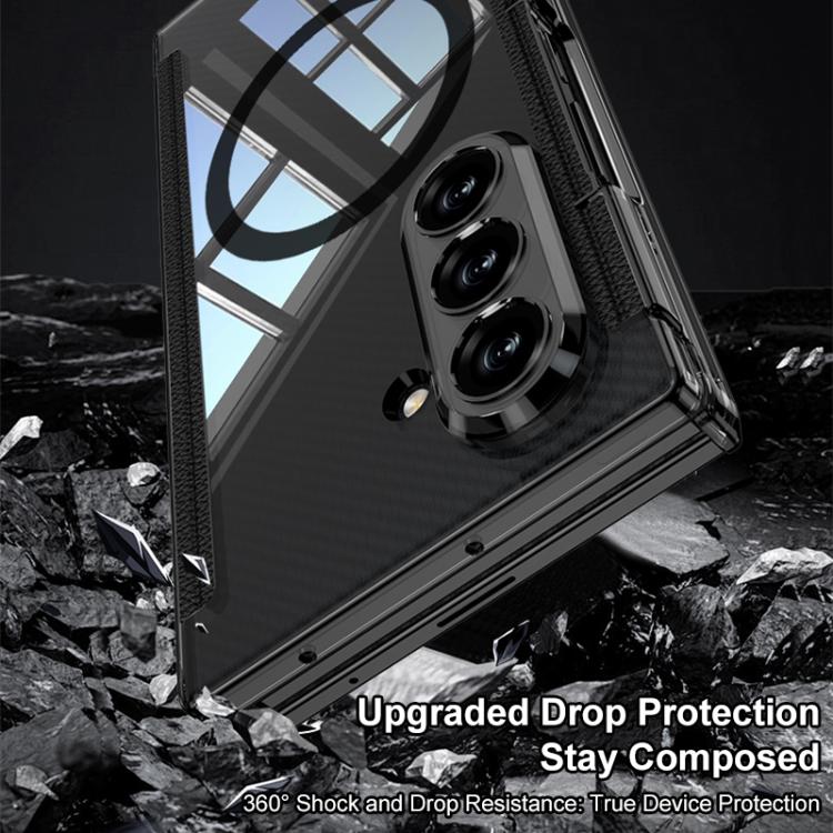 Custodia per telefono GKK pieghevole trasparente con cerniera magnetica e copertura completa, For Samsung Galaxy Z TriFold