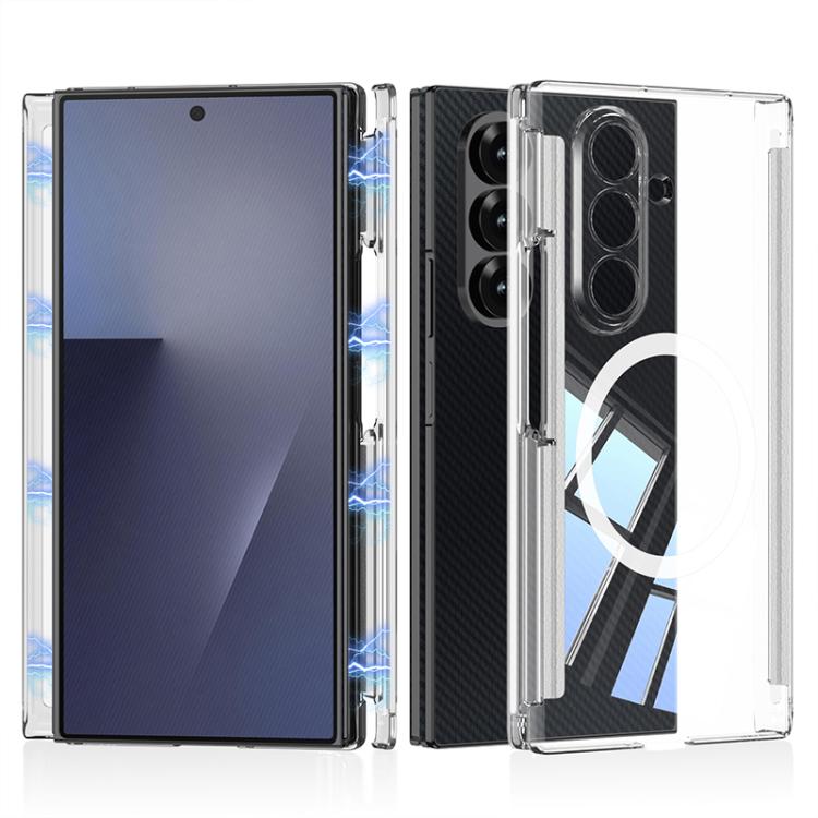 Custodia per telefono GKK pieghevole trasparente con cerniera magnetica e copertura completa, For Samsung Galaxy Z TriFold