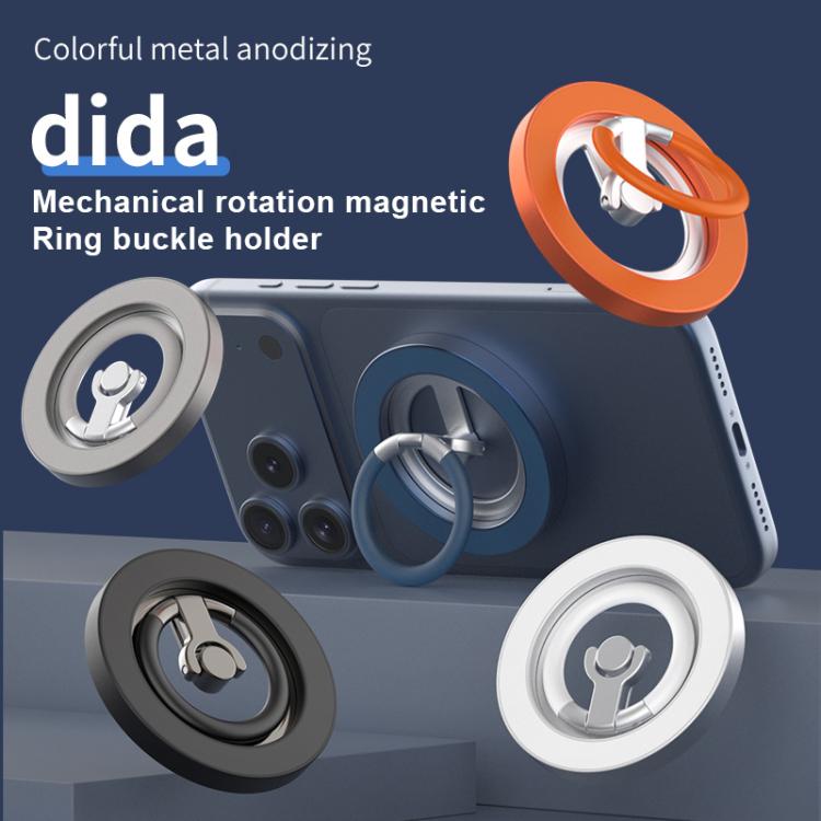 Supporto magnetico multifunzionale per telefono con fibbia ad anello girevole a 360 gradi e protezione in silicone per l'anello.