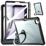 Robusta custodia ibrida in metallo stile marinaio per tablet, con cinturino e pellicola protettiva in vetro., For iPad Air 13 2026 / 2025 / 2024, For iPad Pro 11 2025 / 2024, For iPad 2025 / 2022, For iPad Air 11 2026 / 2025 / 2024