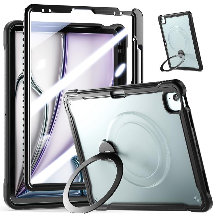 Robusta custodia ibrida in metallo stile marinaio per tablet, con cinturino e pellicola protettiva in vetro., For iPad Air 13 2026 / 2025 / 2024, For iPad Pro 11 2025 / 2024, For iPad 2025 / 2022, For iPad Air 11 2026 / 2025 / 2024