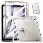 Robusta custodia ibrida in metallo stile marinaio per tablet, con cinturino e pellicola protettiva in vetro., For iPad Air 13 2026 / 2025 / 2024, For iPad Pro 11 2025 / 2024, For iPad 2025 / 2022, For iPad Air 11 2026 / 2025 / 2024