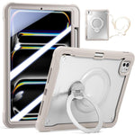 Robusta custodia ibrida in metallo stile marinaio per tablet, con cinturino e pellicola protettiva in vetro., For iPad Air 13 2026 / 2025 / 2024, For iPad Pro 11 2025 / 2024, For iPad 2025 / 2022, For iPad Air 11 2026 / 2025 / 2024